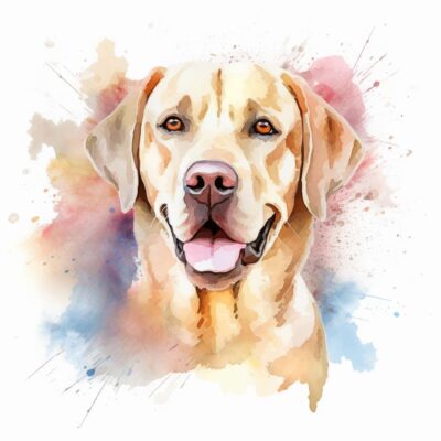 labrador chien peinture